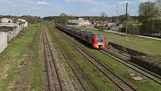 Станция Струги Красные в 2023-м. Разобран боковой путь.