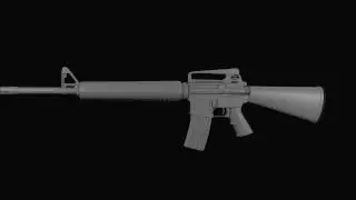 M16 Blender 2.5 model