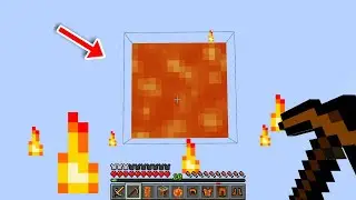 Minecraft But, It's Only One Lava Block...!! 