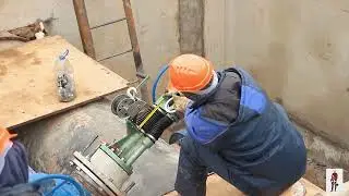 Врезка в действующую сеть теплоснабжения Ду700 до 2,5 МПа, через шаровый кран Ду250. ￼