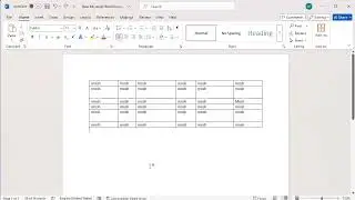 How to distribute table rows and columns evenly in word