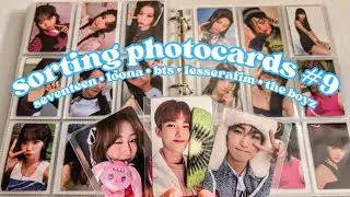 sorting photocards #9 |  seventeen, le sserafim, loossemble, the boyz, bts, & more!