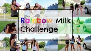 RAINBOW Milk CHALLENGE!!!!!! (VOMIT WARNING)