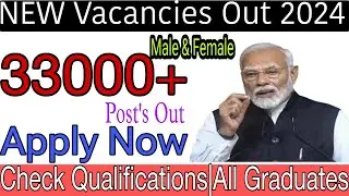 Good News|33000+Jobs|8th Pass|10th Pass|All Graduates|Notification Out|Age|Apply Now