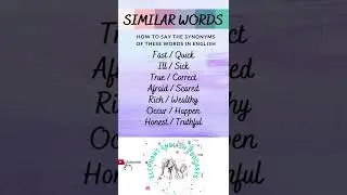 SIMILAR WORDS in English - Learn English vocabulary & English pronunciation practice🐘 
