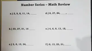 Number Series - Math Reviewer - Civil Service  Exam and LET
