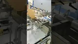 Carton box folder machine corrugated pizza box production machine #machine #shorts