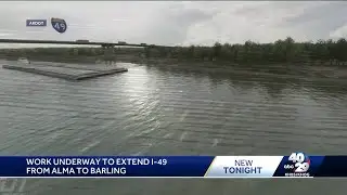 Work underway to complete I-49 bridge over the Arkansas River in Barling