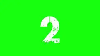 10 Second Timer White Horor Cinematic (Beep) Green Screen