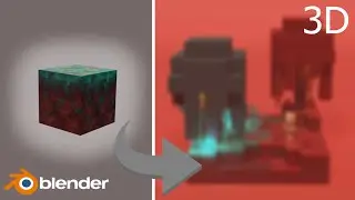 Timelapse - Nether Minecraft - Blender 3D