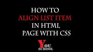 Work with css in html to  align llist item and title of your website |HTML | Css | php | Lec 12
