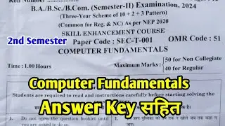 Computer Fundamentals | B.A B.Sc 1st Year 2nd Semester Exam 2024 | BA 1st Year Computer Paper Answer