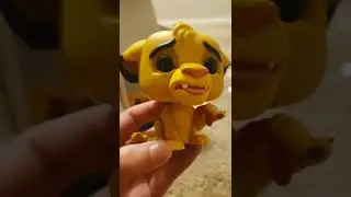 Got vhs cover adult simba funko pop and young simba funko pop holding a grub