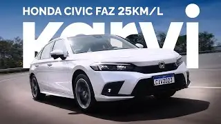 Teste de consumo: HONDA CIVIC mais ECONÔMICO que CARRO 1.0!!!
