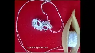 Схема для сережек фриволите (Tatting,Frivolité, Orecchini, Фриволите,Encaje, 梭織) tatting