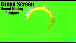 Mesmerizing Round Moving Rainbow Effect Green Chroma Key Screen - Create Magic with #RG66!