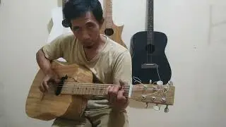 Tes Gitar Bambu  Menggunakan  Senar Nilon klasik