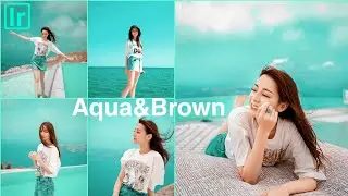 Tutorial edit foto filter aqua & brown || lightroom mobile free DNG