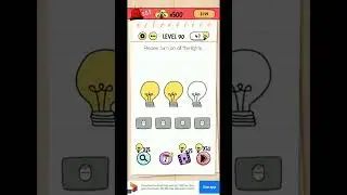 BRAIN TEST TRICKY PUZZLE LEVEL 90 SOLVED || Please turn on all the lights level 90 solution