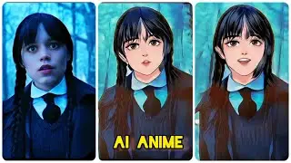Wednesday Pretty Smile_Vs _AI Creat Anime Smile__ 🥰