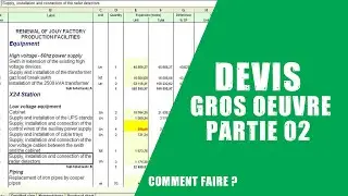COMMENT FAIRE LE DEVIS DU GROS OEUVRE ( ELEVATION ) ??