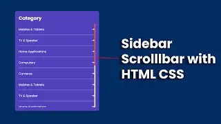 Sidebar Scroller with HTML CSS | HTML CSS Sidebar Scroll 