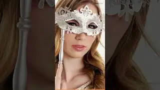 Venezianische Stabmaske silber | dressforfun
