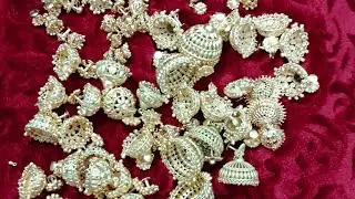 one gram gold jumkas collections// தங்கம் போல ஜொலிக்கும் ஃபார்மிங் நகைகள் //9698350503