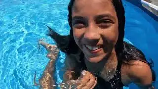 BLINDFOLD IN THE POOL!