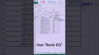 MS Excel 2010 Tutorial - Use a Formula to Rank Scores in Excel