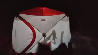 WINTER FISHING IN A TENT AT NIGHT. Wild bite, that's our way!