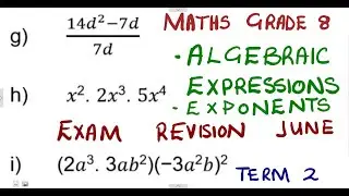 Mathematics Grade 8 Term 2 Revision June Exams Paper 1 