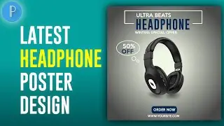 How To Make Poster Design In Mobile | Headphone Poster Design | Graphics Design