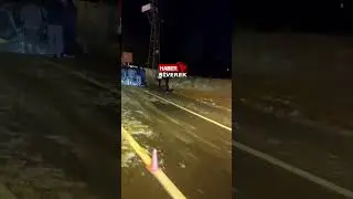 Hilvan girişinde Biçerdöver ile otobüs kaza yaptı..