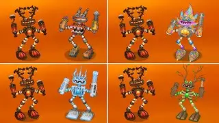 Fire Haven Epic Wubbox Duets with every Epic Wubbox of All Islands | My Singing Monsters