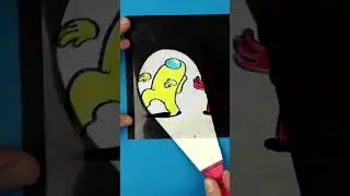 Among Us Reveal Imposter in the Dark with a Flashlight Game DIY! 😍 Easy Paper Craft Idea #shorts