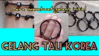 cara membuat gelang tali inisial || gelang tali korea simple  #gelang #gelangtali
