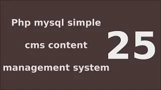php mysql simple cms content management system tutorial - 25 Validate add and edit page form fields
