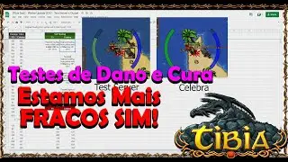 Tibia | Alguns Números Comparativos de Dano, Cura e Força | Test Server Winter Update 2022