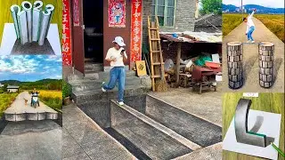 How to painting 3D art on the road, Drawing Real 3D Art On The Road for fun