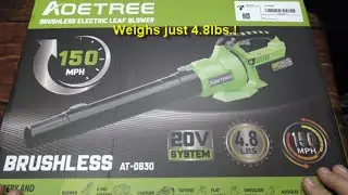 AOETREE AT-0830 Electric Leaf Blower Kit Review! (Only 4.8lbs., 1 Year Warranty, 41% Off!)