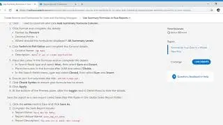 Use Summary Formulas in Your Reports Unit  - Salesforce Trailhead  (BAS)