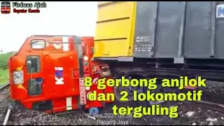 TABRAKAN Sesama Kereta Api Barang Batu Bara Babaranjang