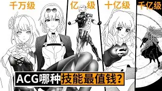 動漫遊戲裏技能值多少錢？