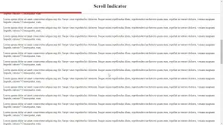 how to scroll indicator - html css and javascript