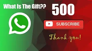 Thank You For 500 Subscribers||A little Gift From Us!