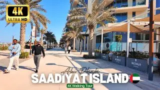 Stunning Walk on SAADIYAT ISLAND's Soul Beach! 🇦🇪 Abu Dhabi Walking Tour 4K 60fps VIDEO