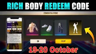 Free Fire Redeem Code Today | 19 October Redeem Code Free Fire | FF Redeem Code Today 19 October
