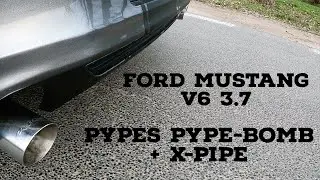Ford Mustang 3.7 V6 | Pypes Pype-Bomb Axle Back exhaust | X-pipe