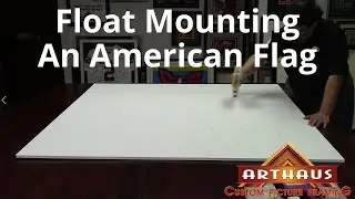 Float Mounting a 49 star American Flag  - The custom frame is approximately 62 x 65 inches.